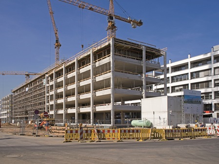 Bau eines Bürokomplexes